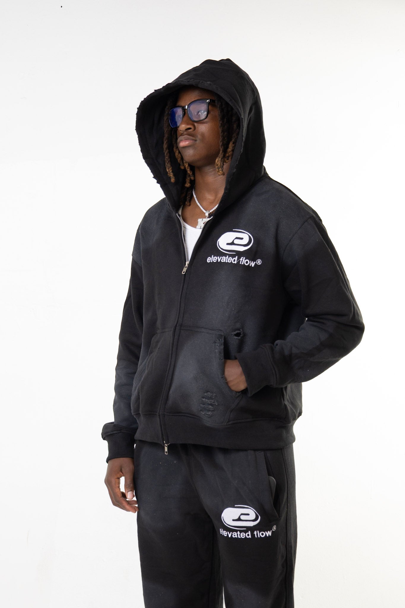 Elevated Flow Black Essential Sweatsuits