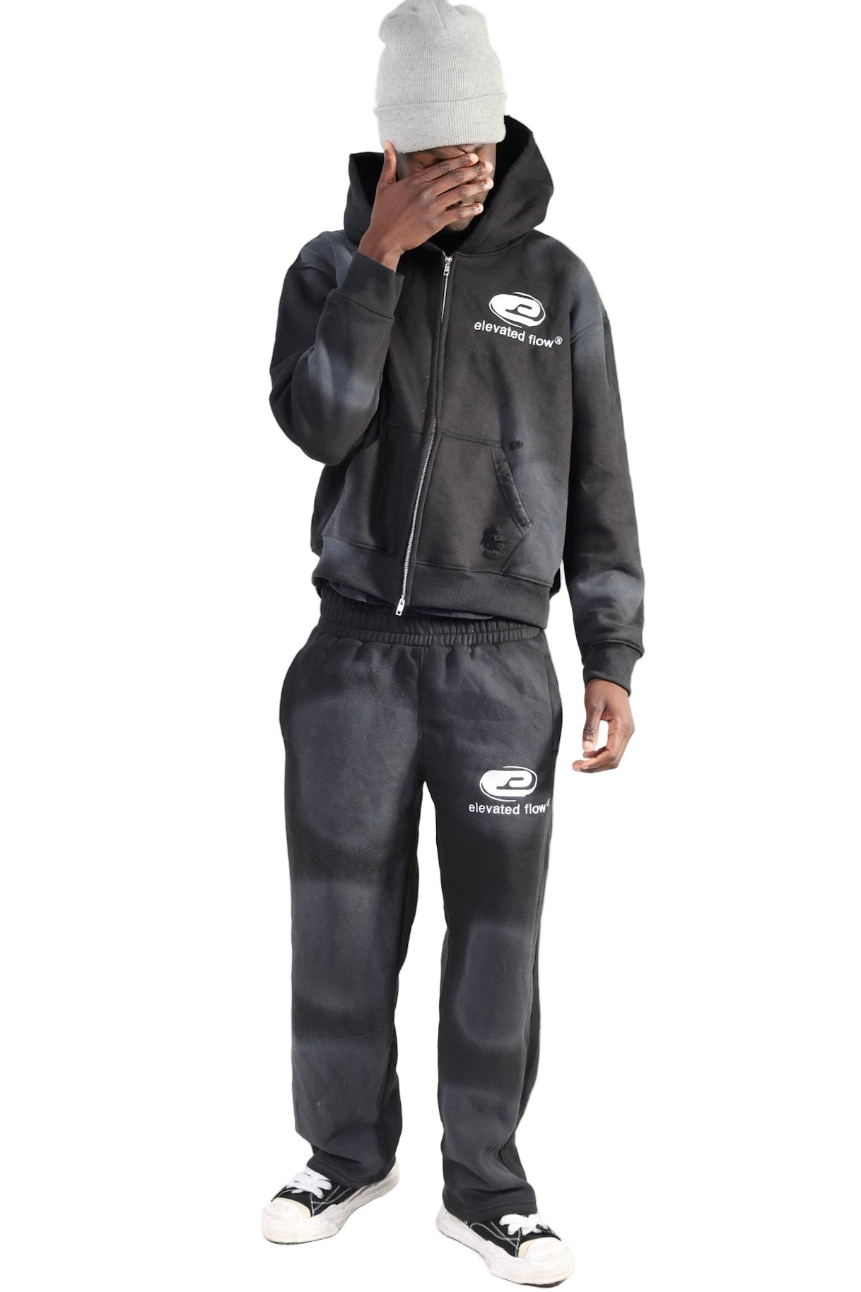Elevated Flow Black Essential Sweatsuits